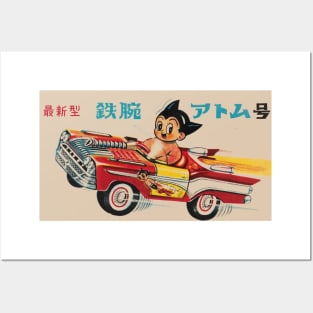 Astro Boy in a Car Version II Posters and Art